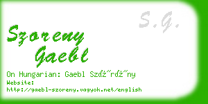 szoreny gaebl business card